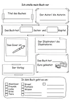 Vorschau - Arbeitsblätter - Materialpaket Buchvorstellung Buchempfehlung - Deckblatt