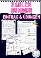 Vorschau - Unterrichtsreihen - Zahlen Runden Übungen und Eintrag - Deckblatt