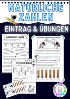 Vorschau - Stundenentwürfe - Natürliche Zahlen Eintrag und Arbeitsblätter - Deckblatt
