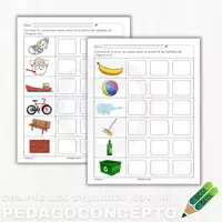 Aperçu - Cartes d'exercices - Compte les syllabes - b - Page de couverture