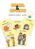 Vista previa - Juegos / Gamificación - Verbos reflexivos - tarjetas con imágenes - Portada