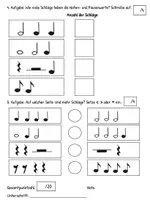 Vorschau - Arbeitsblätter - Kleiner Leistungsnachweis: Noten- und Pausenwerte (2. bis 4. Klasse) - Seite 2