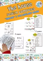 Vista previa - Manualidades / Dibujos para colorear - THE HOUSE . "Smash game" and "vocabulary book" - Portada