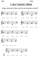 Vorschau - Arbeitsblätter - C-Dur Tonleiter (Arbeitsblätter + Tafelmaterial) - Seite 2