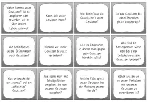 Vorschau - Aufgabenkarten - Konversationskarten Ethik - Gewissen - Seite 1