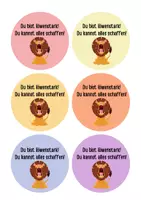 Vorschau - Bildkarten - Motivationskarten/Medaillen - Du bist löwenstark! - Seite 2