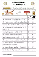 Vorschau - Arbeitsblätter - Stimmt das Euro und Cent Geld Mathematik 2. Klasse, 3.Klasse kostenlos - Seite 1