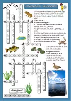 Vorschau - Spiele - Ökosystem See - Kreuzworträtsel und Gesprächskarten mit Lösung (Klasse 6 7 8) - Deckblatt