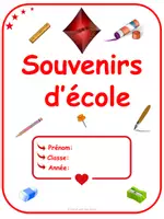 Aperçu - Apprentissages en autonomie - Cahier de souvenirs de l’année scolaire - Page de couverture