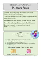Vorschau - Mal- und Bastelvorlagen - Die kleine Raupe - Bastelvorlagen - Name adaptierbar - Seite 2