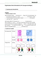 Vorschau - Arbeitsblätter - Genetik - Ergänzende Aufgaben mit Lösungen - Deckblatt