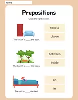 Aperçu - Préparation de séance / Séance complète - English Prepositions Worksheet +3 fiches d'activités - Page de couverture