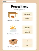 Aperçu - Préparation de séance / Séance complète - English Prepositions Worksheet +3 fiches d'activités - Page 3