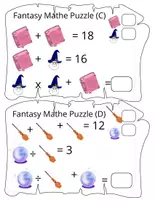 Vorschau - Spiele - Fantasy Mathematikrätsel (Level 1) - Seite 3