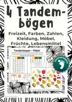Vorschau - Arbeitsblätter - Tandembögen DaF/DaZ - Zahlen Farben Buchstabieren Möbel Kleidung Obst Früchte Freizeit - Deckblatt