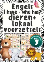 Voorbeeld - Engels - I have, who has? - Dieren en voorzetsels van plaats - Voorblad