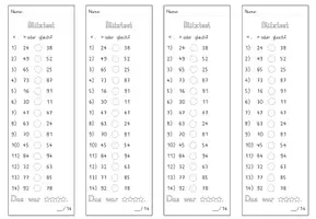 Vorschau - Test - Blitztest_Mathe_kleiner, größer, gleich_Zahlenraum 100 - Seite 1