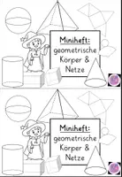 Vorschau - Arbeitsblätter - Miniheft geometrische Körper und Netze (bunt und sW + Lösungsheft) - Seite 1