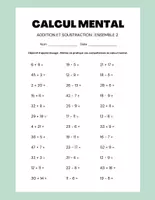 Aperçu - Préparation de séance / Séance complète - Calcul mental Addition et soustraction +4 fiches d'activités - Page 2