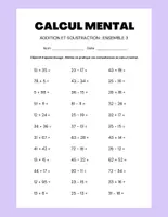 Aperçu - Préparation de séance / Séance complète - Calcul mental Addition et soustraction +4 fiches d'activités - Page 3