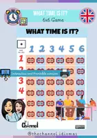Vista previa - Juegos / Gamificación - The Time - 6X6 Game - Printable & Interactive - Portada