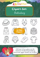Vorschau - selbst erstellte Cliparts/Grafiken - Cliparts-Set "Kleidung" | transparent | PNG - Deckblatt