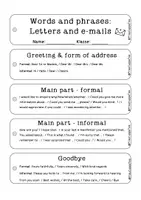Vorschau - Mal- und Bastelvorlagen - Writing Support - Lernfächer englische E-Mails, Letters (Briefe) - Seite 2