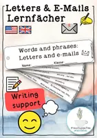 Vorschau - Mal- und Bastelvorlagen - Writing Support - Lernfächer englische E-Mails, Letters (Briefe) - Deckblatt