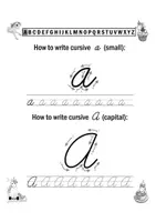 anteprima - Esercizi - Cursive Tracing Letter and Color Unicorn - Pagina 1