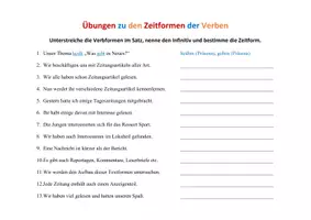 Vorschau - Arbeitsblätter - Bericht (Jg 8): Merkblatt und Übung - Verbformen - Seite 3
