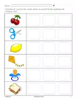 Aperçu - Cartes d'exercices - Compte les syllabes - son s - Page 2