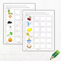 Aperçu - Cartes d'exercices - Compte les syllabes - son s - Page de couverture