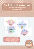 Vorschau - Anderer Materialtyp - 54 Affirmationskarten | GROWTH MINDSET | Ich bin ... - Deckblatt