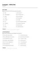 Aperçu - Feuilles d'exercices - Avengers - Infinity War (fiches de travail en anglais sur le film) - Page 2