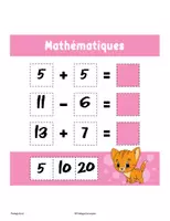Aperçu - Feuilles d'exercices - Mathématiques 0-20 - Page 2