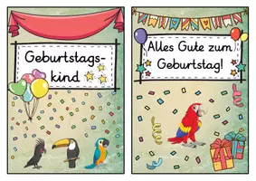 Vorschau - Poster - Geburtstagsaufsteller - Papagei für die Papageiklasse - Seite 1
