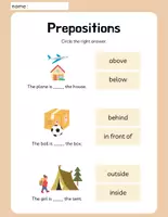 Aperçu - Préparation de séance / Séance complète - English Prepositions Worksheet +3 fiches d'activités - Page 2