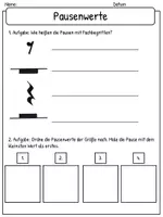 Vorschau - Arbeitsblätter - Noten- und Pausenwerte: Arbeitsblätter + Tafelmaterial - Seite 2