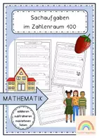 Vorschau - Arbeitsblätter - Sachaufgaben im Zahlenraum 100 (mit Lösung) - Deckblatt