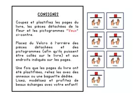 Aperçu - Feuilles d'exercices - Livre adapté CAA Pictogramme " je veux une fleur" - Page 2