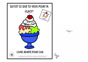 Aperçu - Feuilles d'exercices - Livre Adapté en CAA "Je veux une glace" - Page 3