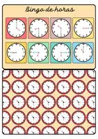 Vista previa - Juegos / Gamificación - Practicamos las horas: bingo (con las horas completas) - página 2