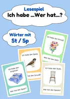 Vorschau - Spiele - Wörter mit St und Sp / Lesespiel Ich habe ... Wer hat ...? - Deckblatt