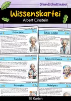 Vorschau - Bildkarten - Albert Einstein - Wissenskartei - Berühmte Persönlichkeiten - Deckblatt