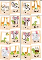 anteprima - Giochi - Francese - J'ai ! qui a ? - Animali e preposizioni di luogo - Pagina 1