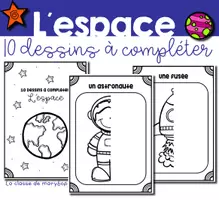 Aperçu - Jeux - Dessins à compléter - Espace - Laclassedemarybop - Page de couverture