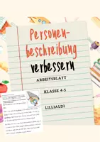 Vorschau - Arbeitsblätter - Personenbeschreibung: Verbessern - Deckblatt