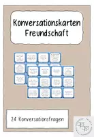 Vorschau - Aufgabenkarten - Konversationskarten Ethik - Freundschaft - Deckblatt