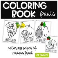 Vorschau - Mal- und Bastelvorlagen - FRUITS Coloring Pages | Coloring Book - Seite 1