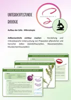 Vorschau - Arbeitsblätter - Mikroskopische Untersuchung von Zellen - Deckblatt